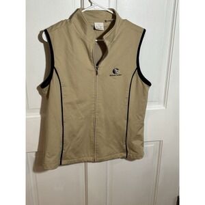 Women's EP Embroidered Barnsley Gardens Zippered Vest Large EUC